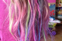 Colourstrands in fair hair