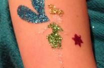 Tinkerbell glitter tattoo