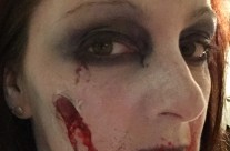 Zombie face peel